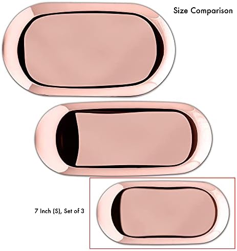 Rose Gold Candle Tray Set of 3 for Organized Living