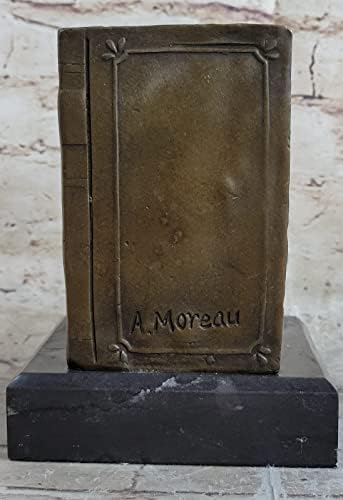 European Bronze Angel Bookend Figurine Handmade Art