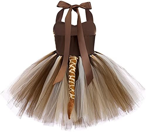 IWEMEK Girls Jungle Cosplay Tutu Dress 3pcs Set
