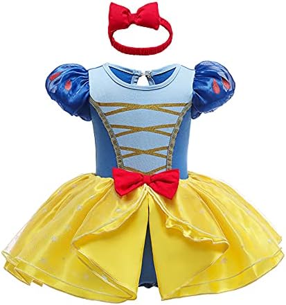 IBAKOM Baby Princess Dress with Headband 2PCS Set