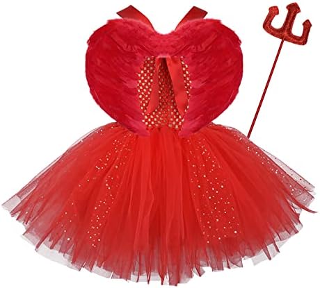 IMEKIS Angel Devil Costume Set for Girls Halloween