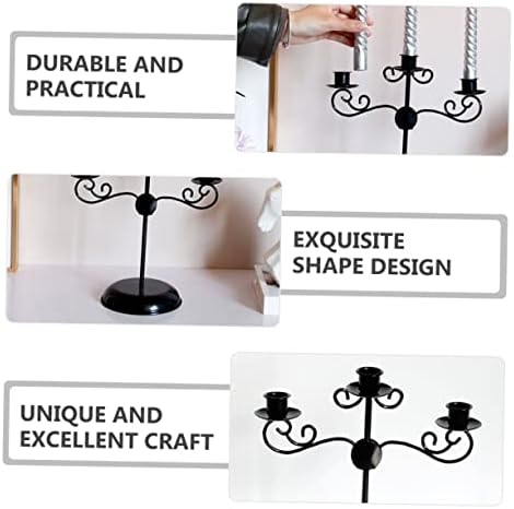 Gothic Metal Candlestick Holder for Dinner Table Centerpieces
