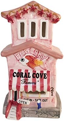Blue Sky Ceramics Fish Chips Candle Jar Multi