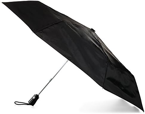 Totes Automatic Foldable Water-Resistant Umbrella with Sun Protection Leopard Spot