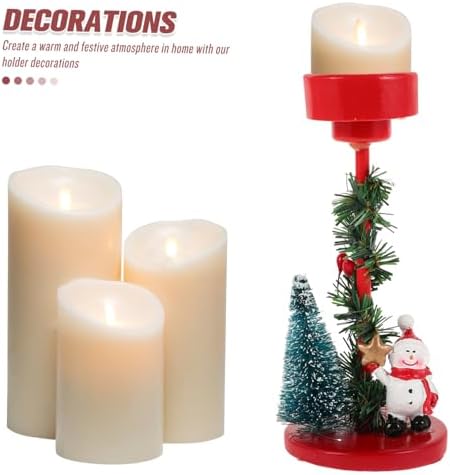 ETHZZLE Snowman Candle Holder Ornament for Christmas Decor