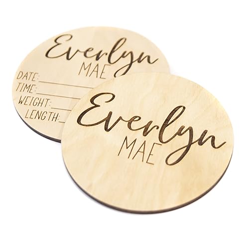 Personalized Double Sided Newborn Announcement Sign 1