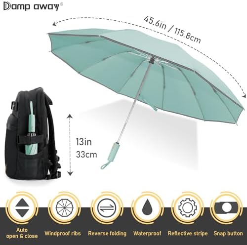 Damp Away Windproof Travel Umbrella 456 Inch