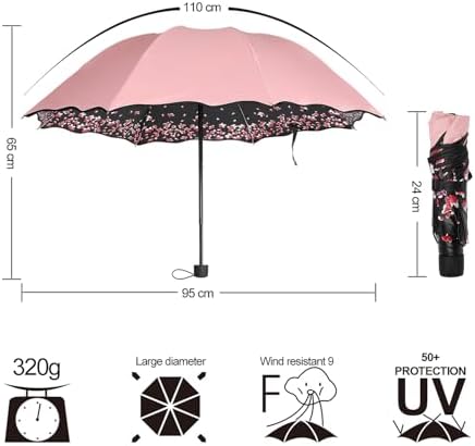 FuWinet Sakura Windproof Folding Umbrella