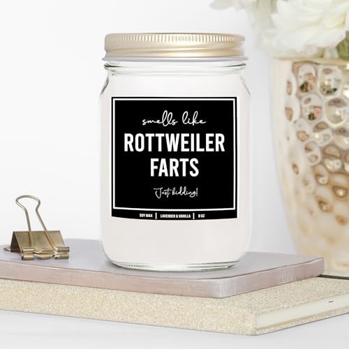 You Nique Designs Lavender Vanilla Soy Candle for Rottweiler Lovers