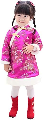 Baby Girls Qipao Dress Traditional Chinese Cheongsam Costume for New Year