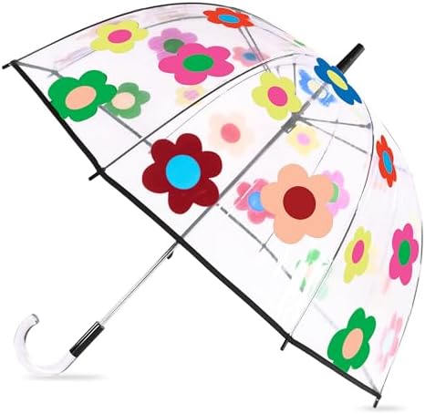 Kate Spade New York Clear Umbrella with Floral Design