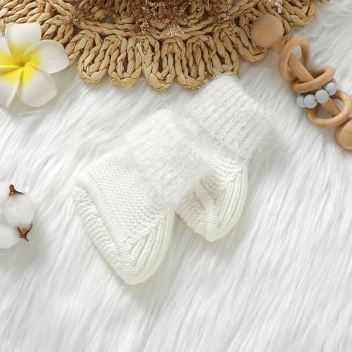 DovFanny Cozy Warm Knit Baby Booties for Newborn Boy Girl