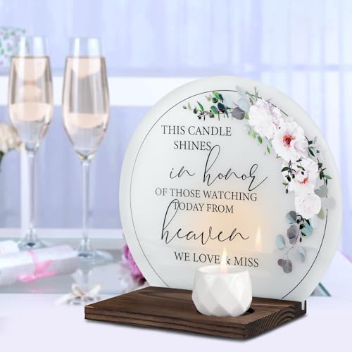 MISTOD Memorial Candle Wedding Sympathy Sign