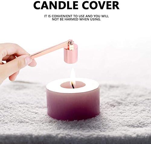 MUXSAM Rose Gold Candle Snuffer with Long Handle 1
