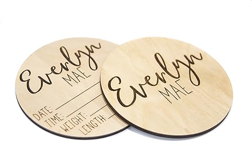 Personalized Double Sided Newborn Announcement Sign 1