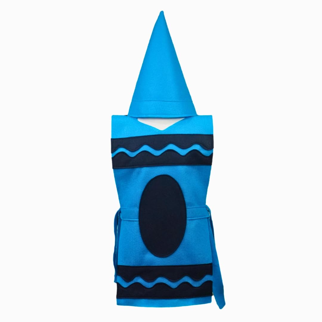 Light Blue Crayon Costume Set for Kids and Adults