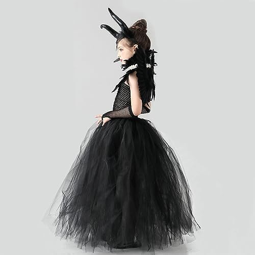 IBTOM CASTLE Witch Costume for Girls Kids 2pcs Halloween Dress Set