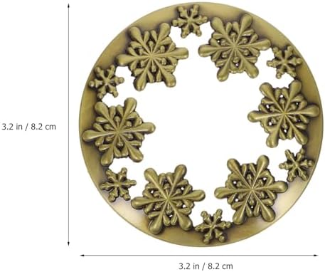 Luxshiny Snowflake Candle Lid Metal Cover