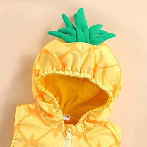 VISGOGO Halloween Baby Costumes Toddler Infant Boy Girl Avocado Pineapple Hooded Romper