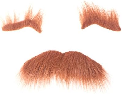 KODORIA Black Fake Mustache Beard Goatee Kit