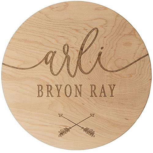 Laser Engraved Baby Announcement Sign with 9 Design Options