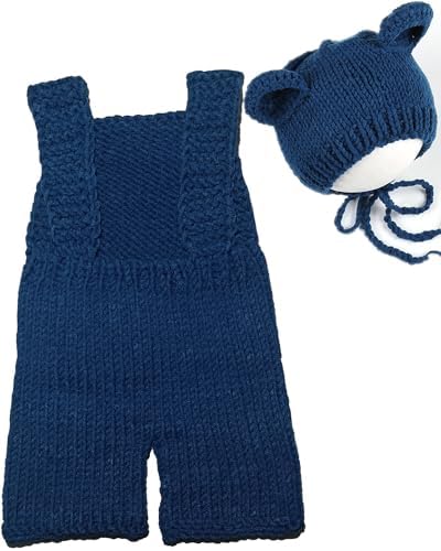 Newborn Baby Photo Outfit Set Boy Girl Crochet Costume with Hat Pants