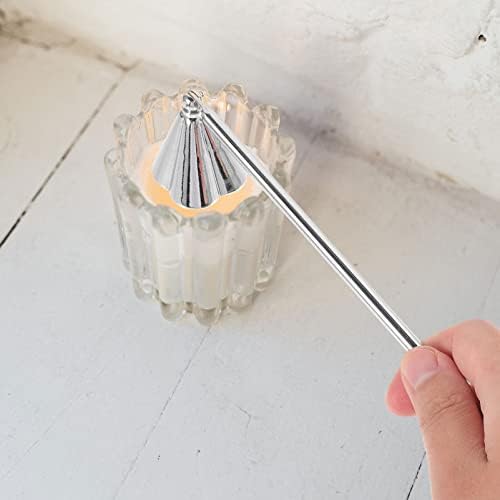 EXCEART Silver Candle Snuffer with Handle