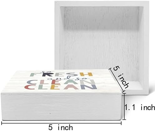 SRADMO Kids Bathroom Quote Wood Box Sign Decor