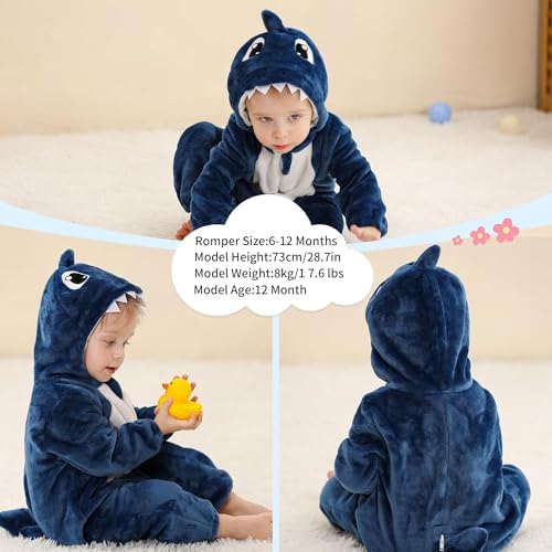MICHLEY Baby Hooded Romper Animal Costume for Halloween 2-36 Months