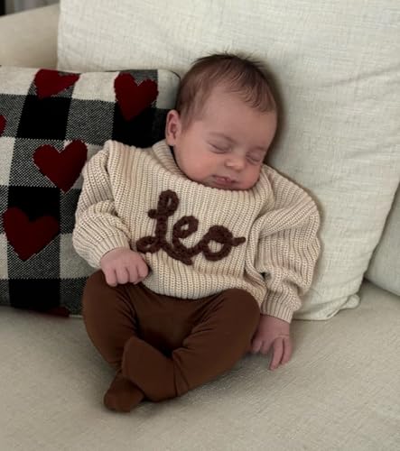 Handmade Personalized Baby Name Knit Sweater for Kids