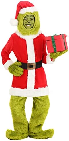 Elope The Grinch Santa Open Face Costume for Kids 1