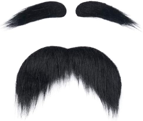 Koonfan Fake Mustache and Eyebrows Set