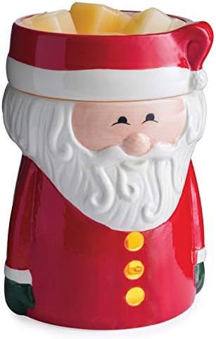 Red Santa Christmas Candle Warmer with Light Bulb