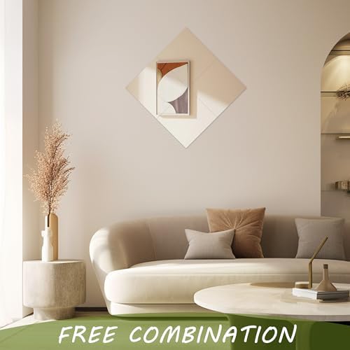 Quacc 4PCS 8x8 Inch Frameless Acrylic Mirrors