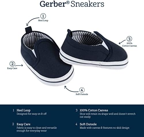 Gerber Newborn Slip-On Crib Shoe for Baby