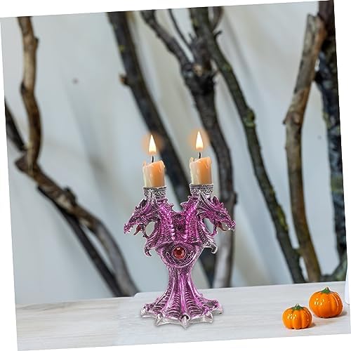 Cabilock Halloween Dragon Candle Holder Resin Reusable