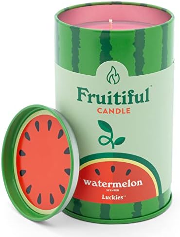 Watermelon Fruit-Scented Soy Candle in Vibrant Tin