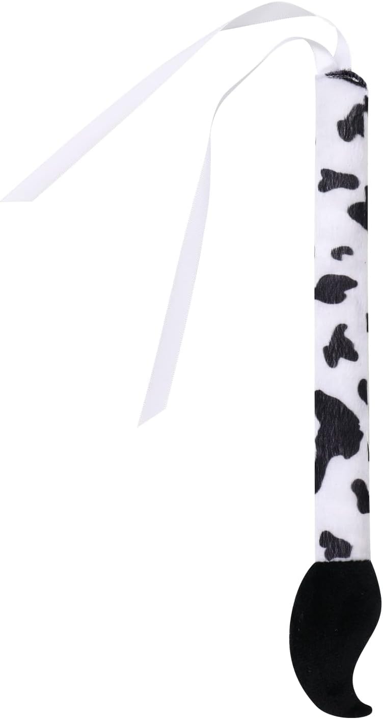 Girls Cow Cosplay Tutu Dress Set with Ears Headband Tail - 7-8 Years