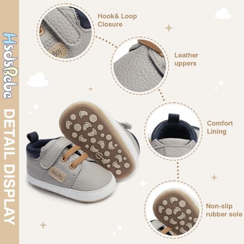 HsdsBebe Baby Cartoon Slippers with Rubber Sole