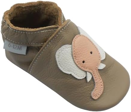 Baby Shoes Leather Moccasins for Girls Boys - Soft Sole Non-Skid Lightweight