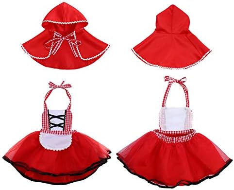 OBEEII Little Red Riding Hood Halloween Costume for Baby Girls 1