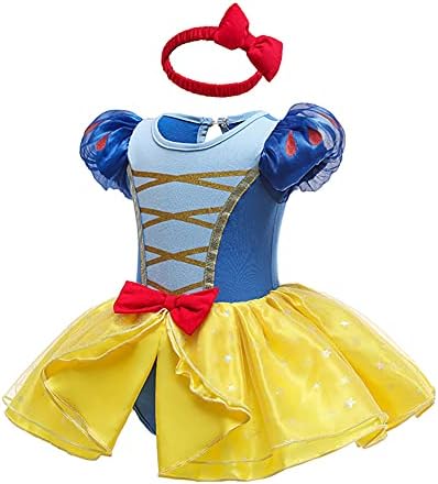 IBAKOM Baby Princess Dress with Headband 2PCS Set