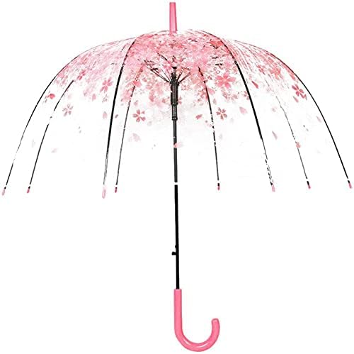 Cherry Blossom Transparent Bubble Umbrella for Kids Adults