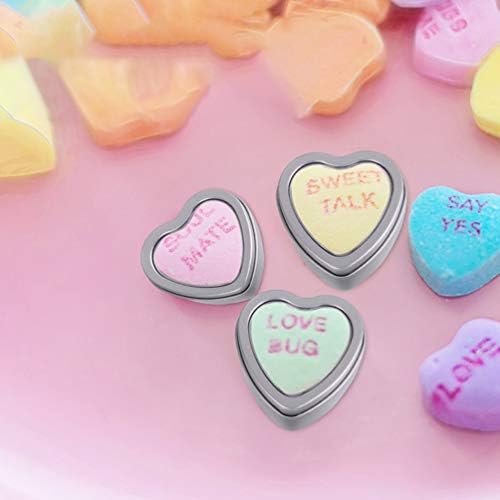 8 Pack Heart Shaped Metal Tins Box With Lids
