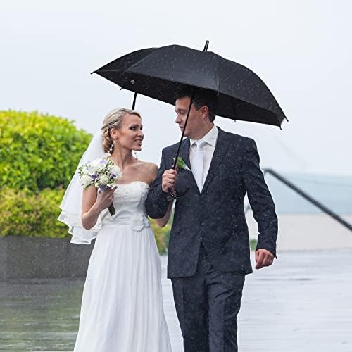Fabbay 6 Pcs Wedding Style Stick Umbrellas with J Hook Handle