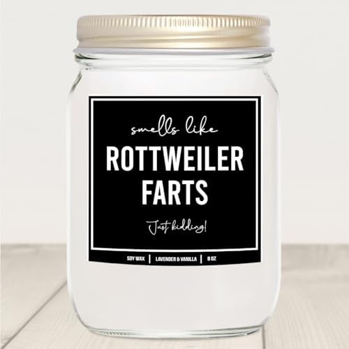 You Nique Designs Lavender Vanilla Soy Candle for Rottweiler Lovers