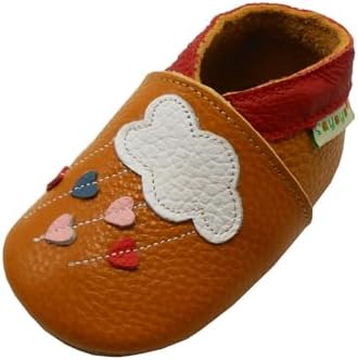 SAYOYO Baby Shoes Soft Leather Sole for Crawling and Walking 1