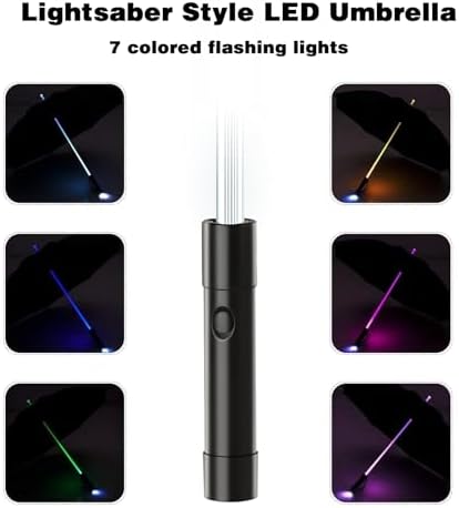 BESTKEE LED Lightsaber Umbrella with 7 Color Modes