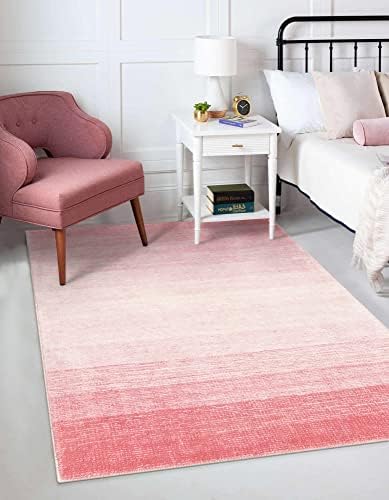 Wonnitar Washable 3x5 Area Rug Pink
