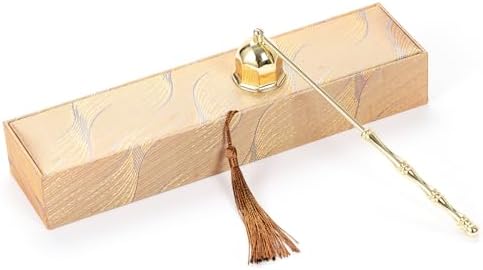 Stainless Steel Golden Candle Snuffer with Long Handle Gift Box